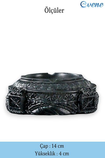 Evene Ashtray Black Ash Tray Decorative Ashtray 4 Pieces Model 2
