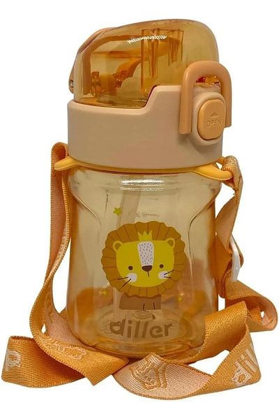 DILLER 400 ML Water Bottle with Straw/Hanger Orange DB007