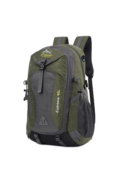 Bliss Khaki Imported Multipocket Waterproof Outdoor Mountaineer Sports Bag 40 lt