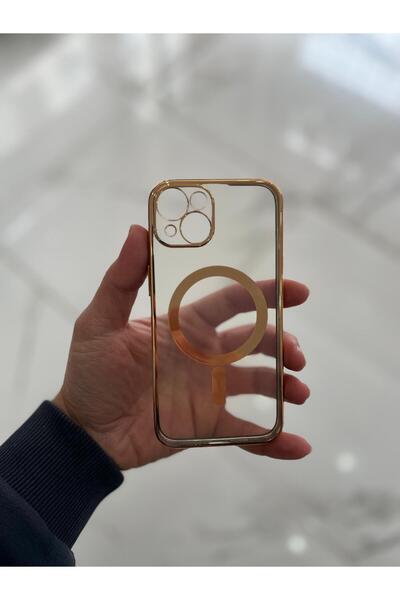 eaksesuarnet iPhone 13 Magsafe Lazer Silikon Renkli Şeritli Telefon Kılıfı Ka...