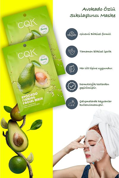 QNİAY Milk Bomb Paper Face Mask Avocado Omega 3 Firming Facial Care Mask Weekend Home Care