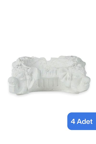 Evene White Decorative Ashtray - 4 Pieces Model 6