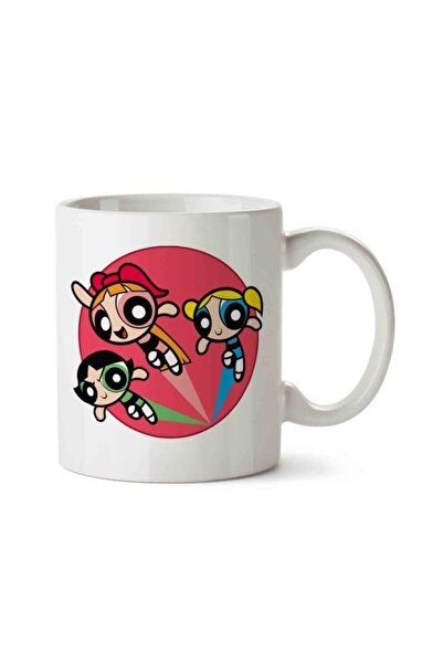 ART HEDİYE كوب سيراميك مطبوع من Powerpuff Girls