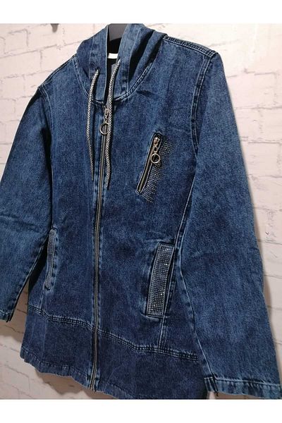 anne moda ankara Jachetă de blugi la modă din bumbac de mărime plus, calitate 1