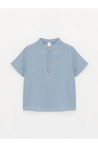 LC Waikiki LCW baby Hakim Collar Short Sleeve Basic Baby Boy Shirt