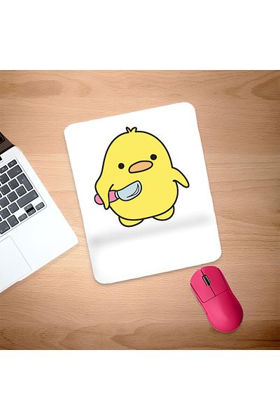 UcuruStore لوحة ماوس مستطيلة بتصميم كتكوت القاتل مع دعم للمعصم