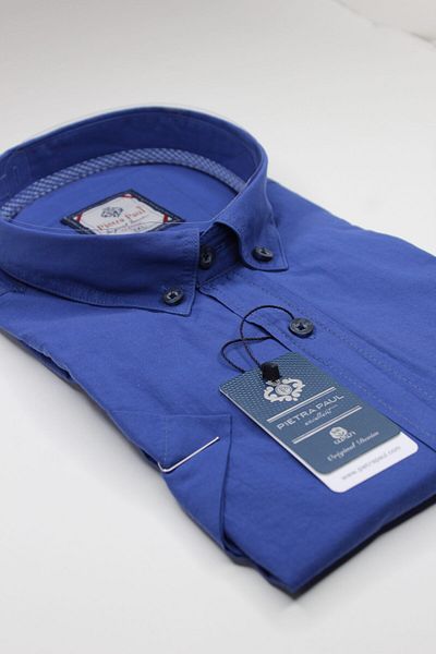 Pietra Paul Wide Fit Plain Pocket Cotton Men's Shirt