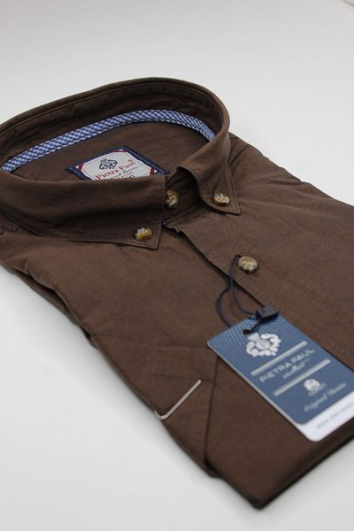Pietra Paul Wide Fit Plain Pocket Cotton Men's Shirt
