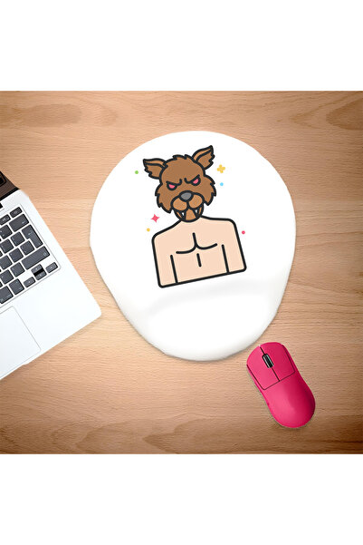 UcuruStore Χαριτωμένο οβάλ μαξιλαράκι ποντικιού με σχέδιο λυκάνθρωπου και στή...