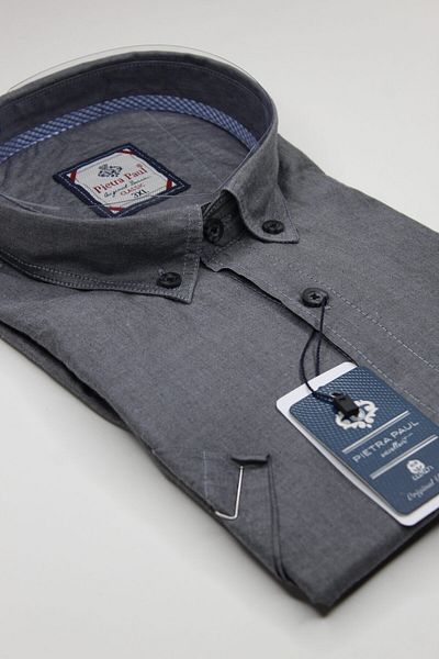 Pietra Paul Wide Fit Plain Pocket Cotton Men's Shirt