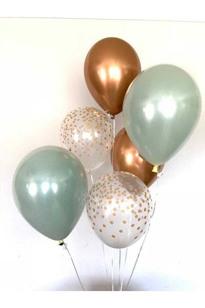 Ekin Süs Chrome Copper, Mildew Green Balloon Set