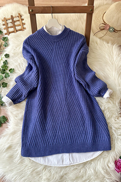 MODAQU Baklava Soft Sweater Tunic - Purple
