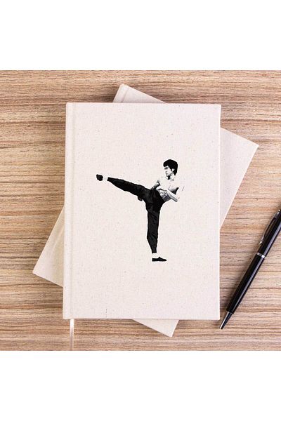 Z zepplin Caiet de pânză fără căptușeală Bruce Lee Kick Deffense