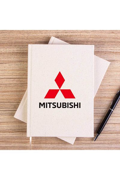 Z zepplin Mitsubishi Logo Unlined Canvas Notebook