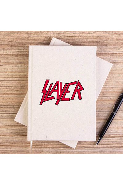 Z zepplin دفتر ملاحظات قماشي كلاسيكي غير مبطن بشعار Slayer