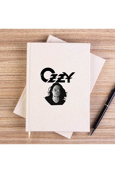 Z zepplin دفتر ملاحظات قماشي غير مبطن برأس Ozzy Osbounre
