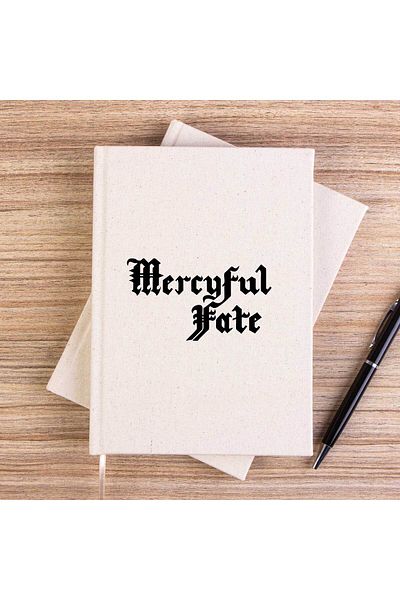 Z zepplin Mercyful Fate Logo Text Χωρίς επένδυση σε καμβά σημειωματάριο