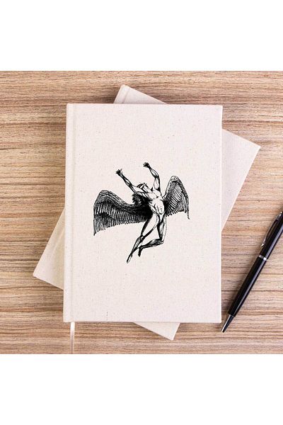 Z zepplin Led Zeppelin Icarus Angel Unlined Canvas Notebook