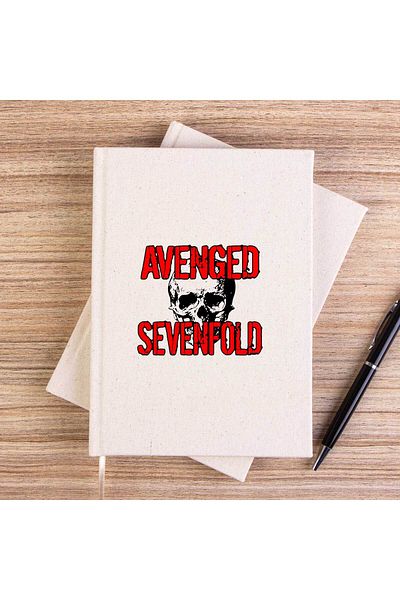 Z zepplin Avenged Sevenfold Skull دفتر قماش غير مبطن