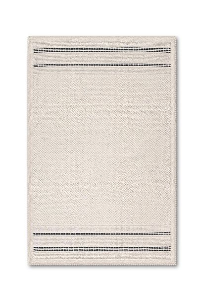 Bluenity Porto Natural Cotton 2-Piece Bath Mat Set 60x100 50x60 Cm - Ecru