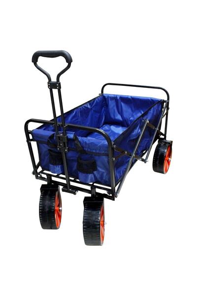 Genel Markalar Katlanabilir Taşıma Arabası Plaj-Bahçe-Kamp Arabası Mavi (Turu...