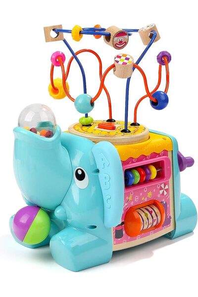 Top Brıght Oyuncu Fil Aktivite Küpü 5in1 Labirentli Boncuk Koordinasyon Oyunu