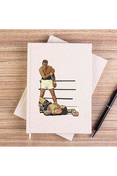 Z zepplin Caietul de pânză fără căptușeală Muhammad Ali Winning Fighter