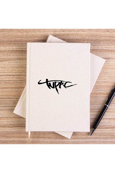 Z zepplin Tupac Logo 2 دفتر قماش غير مبطن