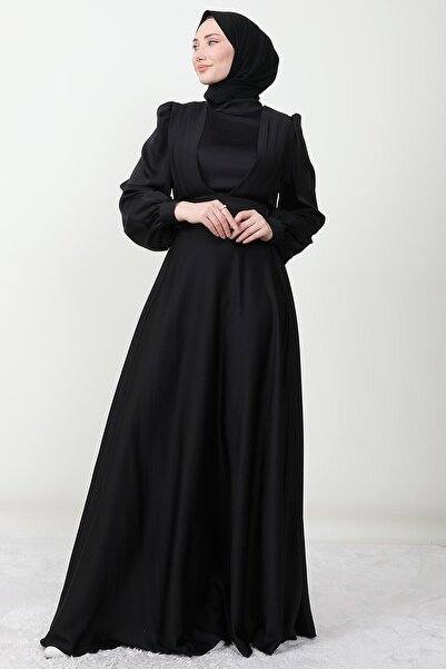 Giza Giyim Milanda Hijab Evening Dress Black