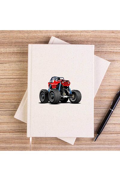 Z zepplin Φορτηγό Jeep Monster Σημειωματάριο από καμβά χωρίς επένδυση