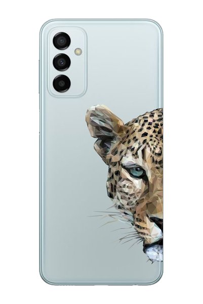 Magic Ring Samsung Galaxy M23 Compatible Tiger Pattern Transparent Phone Case