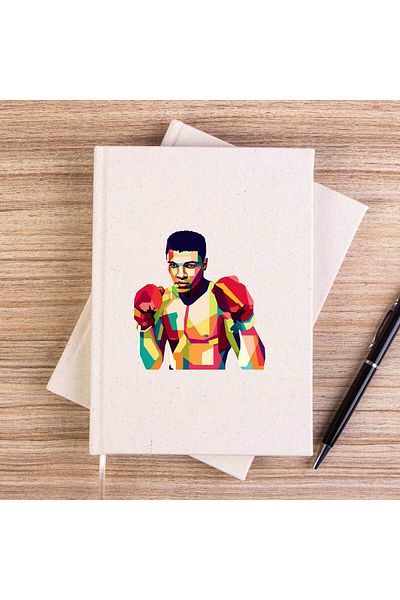 Z zepplin Caiet de pânză fără linii de mozaic Muhammad Ali