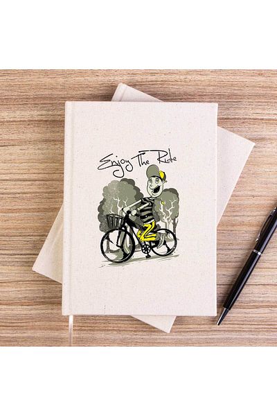 Z zepplin Caiet de pânză fără căptușeală de desene animate Rider Bike