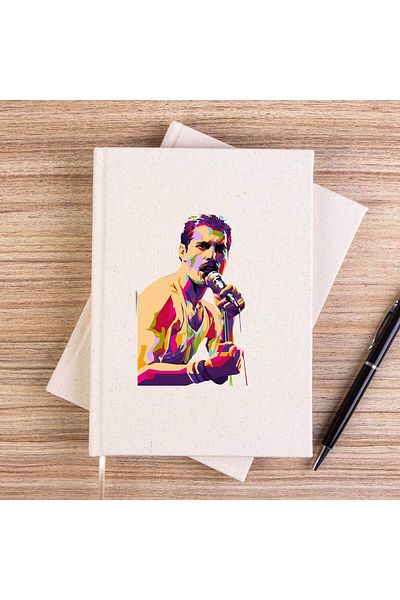 Z zepplin Caiet de pânză fără căptușeală Queen Freddie Mercury Portrait