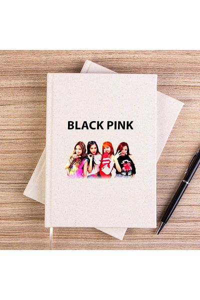Z zepplin Blackpink Μαύρο Σημειωματάριο καμβά χωρίς επένδυση