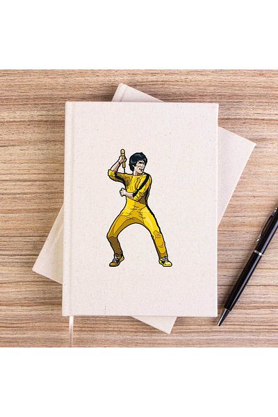 Z zepplin Bruce Lee Face pentru luptă Caiet de pânză fără căptușeală