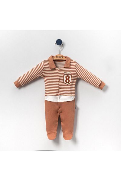 Necix's Oxford Baby Boy Jumpsuit with Sweater