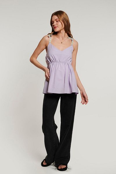 LYN MAMA Effie Lilac Maternity Blouse