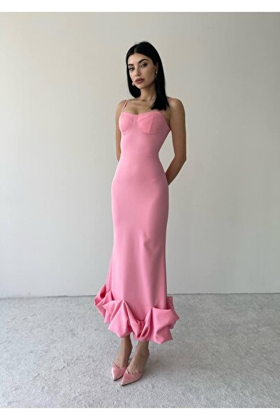 conconmoda فستان دومينيك تنورة مجمعة