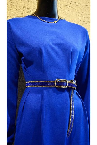 KAROL Pleat Detail Crepe Dress