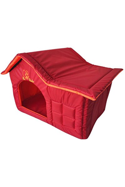 LAVİSTA La Vista Dış Mekan Su Geçirmez Kedi ve Köpek Çatılı Ev Kırmızı 56-36-...