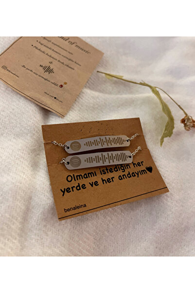 Ben Aleina Spotify Zincirli Bileklik 2 Adet Arkadaşlık