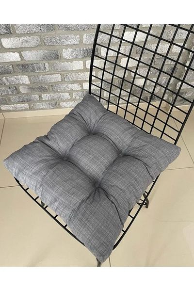 ERCANLI Perna Scaun Pufoasa Gri Clasic 40X40 cm