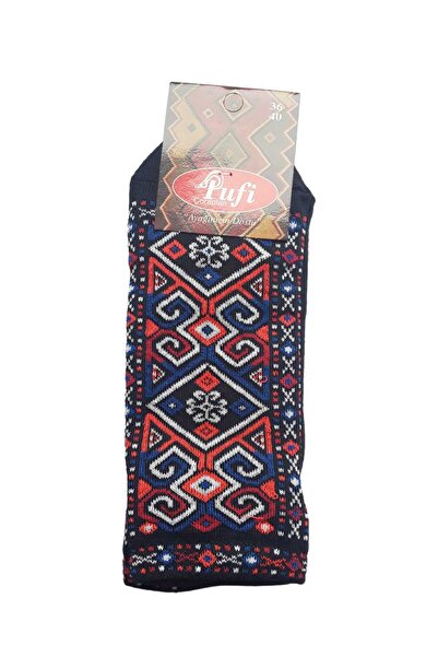 kapadokyahediyelik Kilim Patterned Booties 2 Pairs of Socks