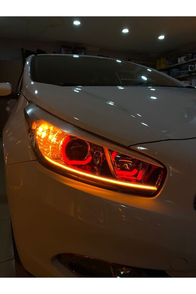 at aydın tuning KİA CEED UYUMLU - FAR İÇİ 4 LÜ L TİP RGB ANGEL 16 RENKLİ KUMA...