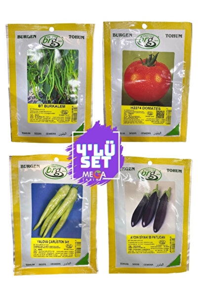 Bursa Tohumculuk 4'LÜ BURSA TOHUM SETİ (TATLI KIL BİBER-H2274 DOMATES-YALOVA ...