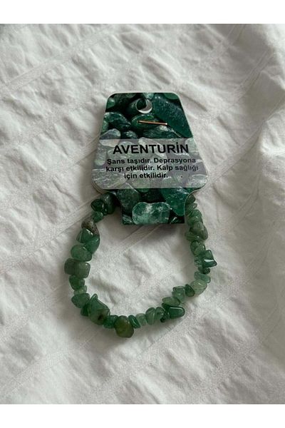 Planet Butik سوار Aventurine المكسور من الحجر الطبيعي