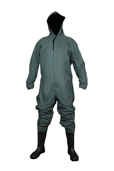 go out Su Geçirmez Pvc Çizmeli Boy Tulum Su İşleri - Balıkçı - Avcılık- Yıkama %100 Su Geçirmez