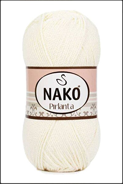 NAKO Пряжа для в'язання ручної роботи Pırlanta Amigurumi, екрю, 300 м