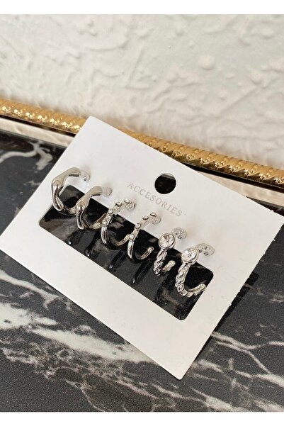 takıtarzım مجموعة أقراط كومبو 3 أزواج غير مشوهة